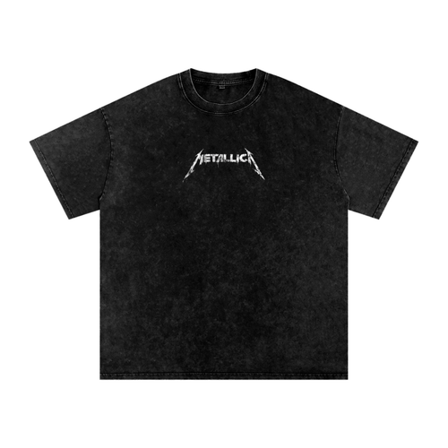 Metallica Snow Washed Oversized Cotton T-Shirt