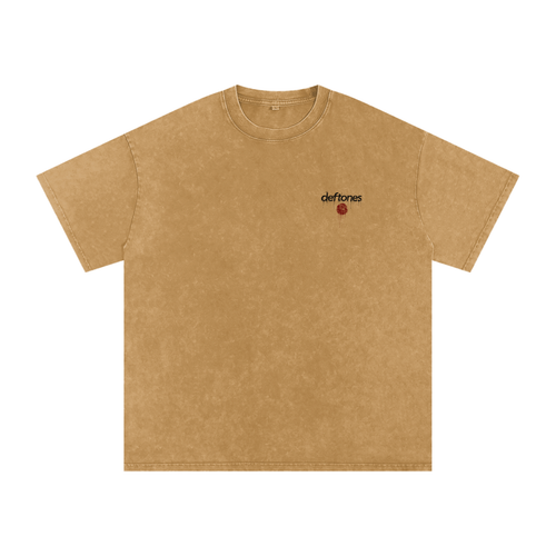 Deftones Snow Washed Oversized Cotton T-Shirt